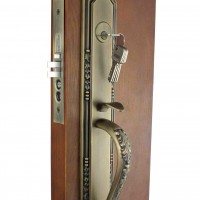 瀚佰纯铜美式大门锁，豪华铜执手门锁，型号BB307.A1.03